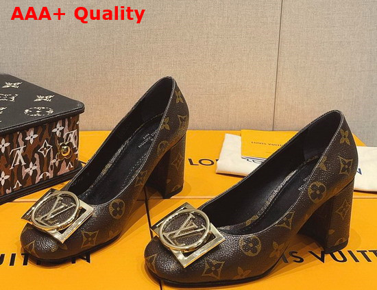 Louis Vuitton Madeleine Pump Cacao Patent Monogram Canvas 1A8N90 Replica