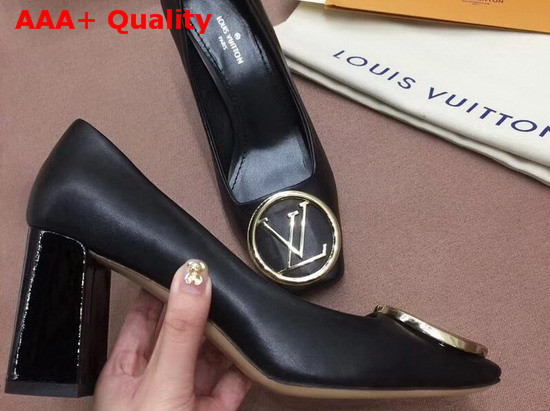 Louis Vuitton Madeleine Pump in Black Plain Calf Leather 1A3NWI Replica