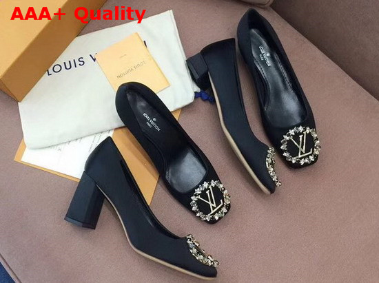 Louis Vuitton Madeleine Pump in Black Satin 1A4E8V Replica