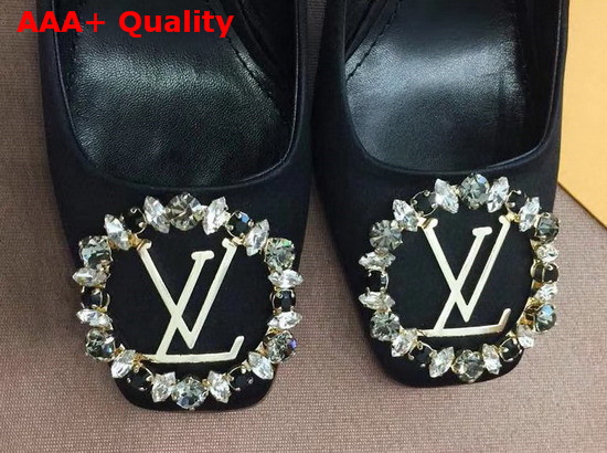 Louis Vuitton Madeleine Pump in Black Satin 1A4E8V Replica