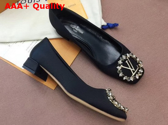 Louis Vuitton Madeleine Pump in Black Satin 1A4E8V Replica