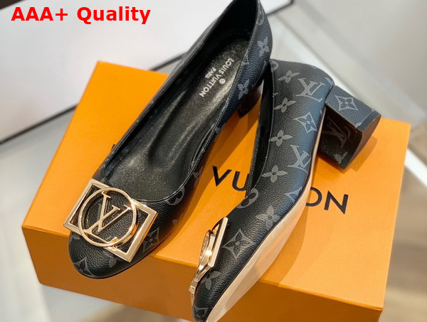 Louis Vuitton Madeleine Pump in Monogram Eclipse Canvas Replica