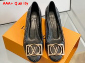 Louis Vuitton Madeleine Pump in Monogram Eclipse Canvas Replica