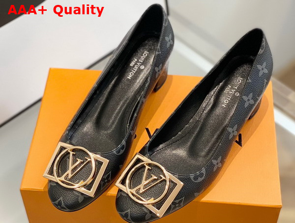 Louis Vuitton Madeleine Pump in Monogram Eclipse Canvas Replica