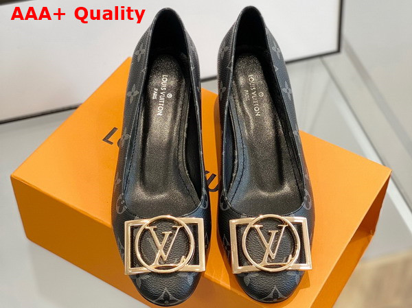 Louis Vuitton Madeleine Pump in Monogram Eclipse Canvas Replica