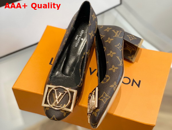 Louis Vuitton Madeleine Pump in Patent Monogram Canvas 1A8ND0 Replica