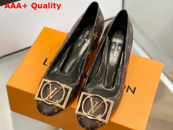 Louis Vuitton Madeleine Pump in Patent Monogram Canvas 1A8ND0 Replica