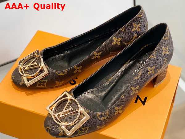 Louis Vuitton Madeleine Pump in Patent Monogram Canvas 1A8ND0 Replica