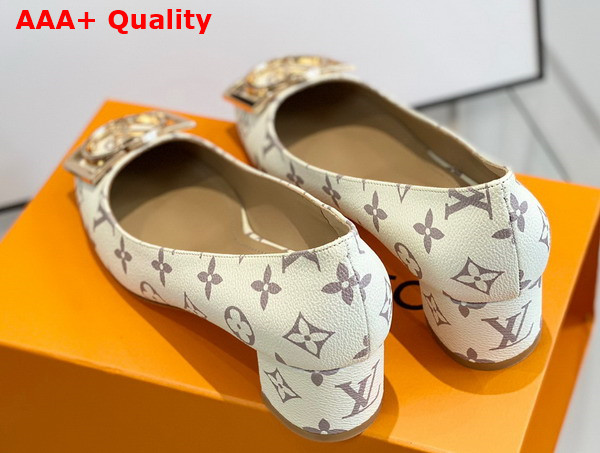 Louis Vuitton Madeleine Pump in White Monogram Canvas Replica