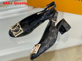 Louis Vuitton Madeleine Slingback Pump in Monogram Eclipse Canvas Replica