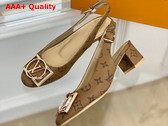 Louis Vuitton Madeleine Slingback Pump in Monogram Reverse Canvas Replica