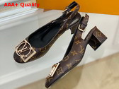 Louis Vuitton Madeleine Slingback Pump in Patent Monogram Canvas Replica