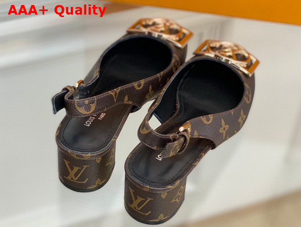 Louis Vuitton Madeleine Slingback Pump in Patent Monogram Canvas Replica