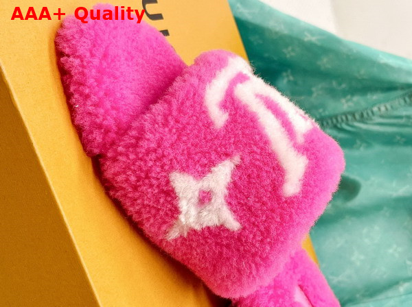 Louis Vuitton Magnetic Mule in Fuchsia Pink Shearling 1AA1QT Replica