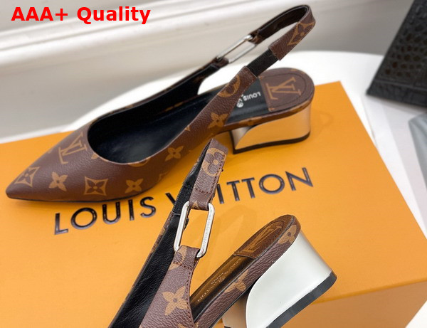 Louis Vuitton Magnetic Slingback Pump in Monogram Canvas Replica