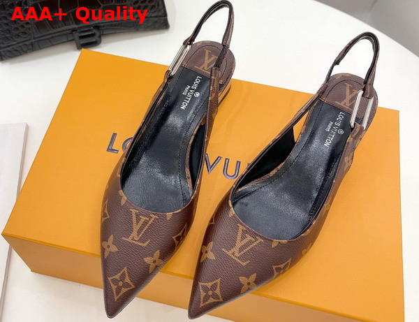 Louis Vuitton Magnetic Slingback Pump in Monogram Canvas Replica