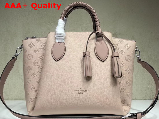 Louis Vuitton Mahina Leather Shoulder Bag in Nude Replica