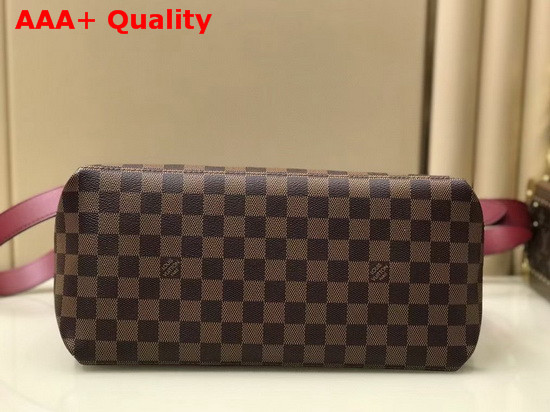 Louis Vuitton Maida Handbag Damier Ebene Canvas with Black Calfskin Leather N40369 Replica