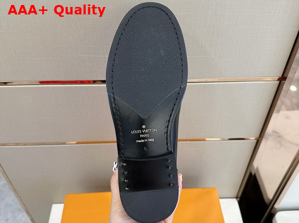 Louis Vuitton Major Loafer in Black Mini Monogram Embossed Glazed Calf Leather 1ABFFV Replica