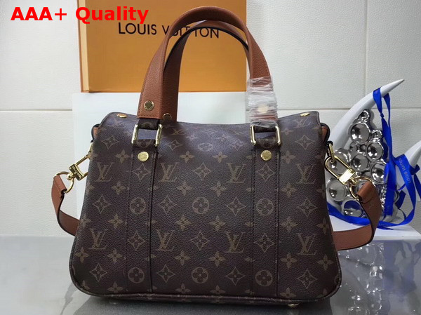 Louis Vuitton Manhattan Monogram Coated Canvas Caramel Cowhide Leather Trim M43481 Replica