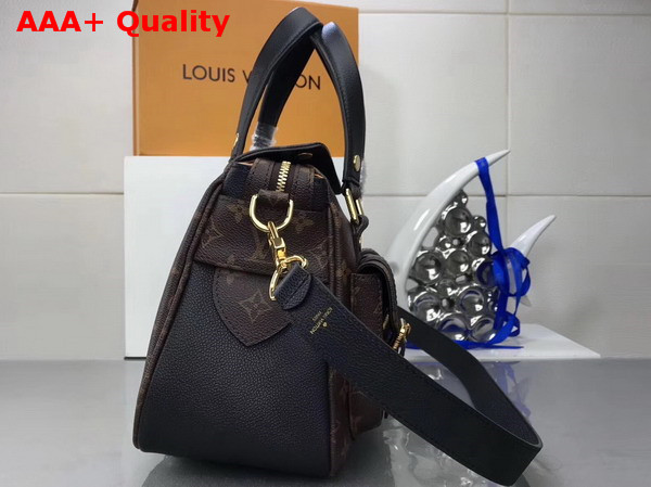 Louis Vuitton Manhattan Monogram Coated Canvas Noir Cowhide Leather Trim M44207 Replica