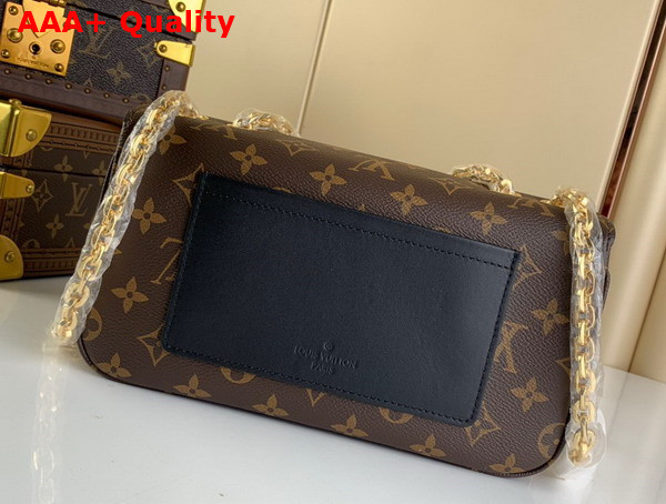 Louis Vuitton Marceau Chain Handbag Black Monogram Coated Canvas and Cowhide Leather M46126 Replica