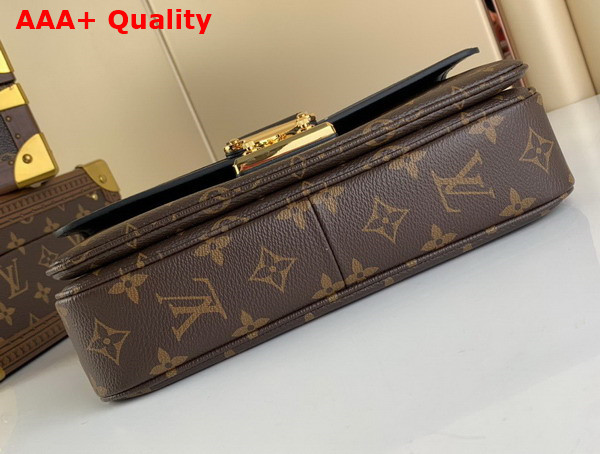 Louis Vuitton Marceau Chain Handbag Black Monogram Coated Canvas and Cowhide Leather M46126 Replica