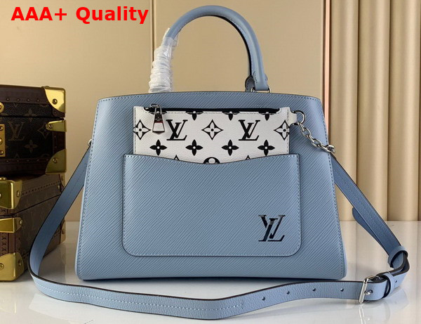 Louis Vuitton Marelle Tote MM Bleu Nuage Epi Leather Replica