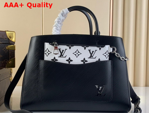 Louis Vuitton Marelle Tote MM in Black Grained Epi Leather M59954 Replica