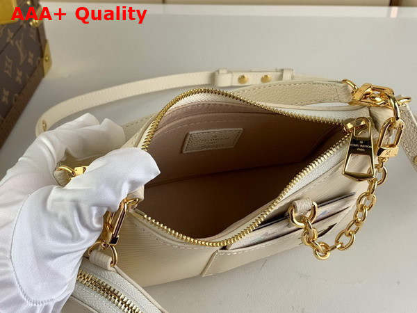 Louis Vuitton Marellini Handbag in Quartz White Epi Grained Cowhide Leather M22941 Replica