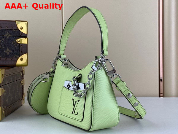 Louis Vuitton Marellini Handbag in Vert Noto Green Epi Grained Cowhide Leather M22651 Replica