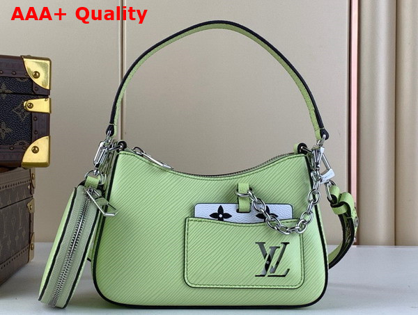 Louis Vuitton Marellini Handbag in Vert Noto Green Epi Grained Cowhide Leather M22651 Replica