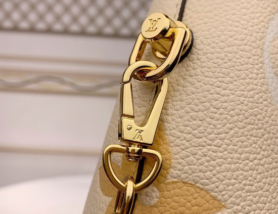 Louis Vuitton Marshmallow Hobo Bag Cream Saffron Monogram Empreinte Leather with an Oversized and Gradient Monogram Pattern M45698 Replica