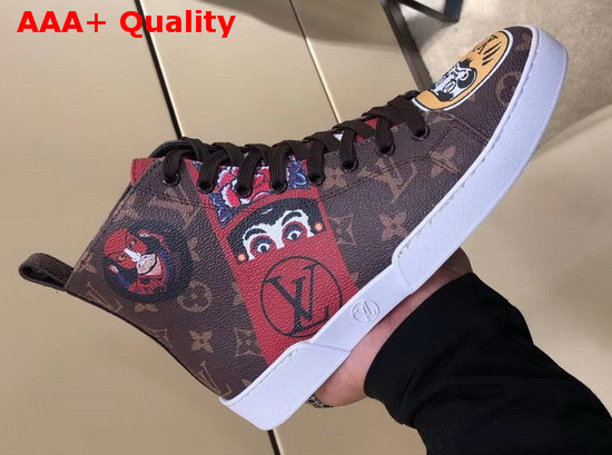 Louis Vuitton Match Up Trainer Boot Monogran Coated Canvas with Printed Patches Replica