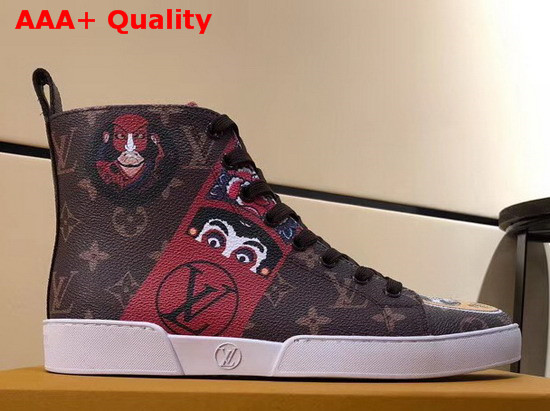 Louis Vuitton Match Up Trainer Boot Monogran Coated Canvas with Printed Patches Replica