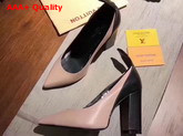 Louis Vuitton Matchmake Pump Pink and Black Calf Leather Replica