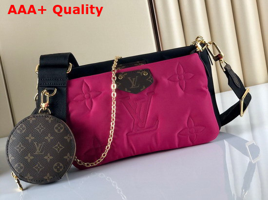 Louis Vuitton Maxi Multi Pochette Accessoires Black Fuchsia M58980 Replica