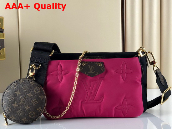 Louis Vuitton Maxi Multi Pochette Accessoires Black Fuchsia M58980 Replica