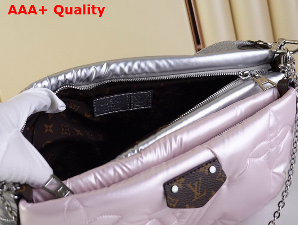 Louis Vuitton Maxi Multi Pochette Accessoires Silver and Pale Pink Recycled Nylon M21056 Replica