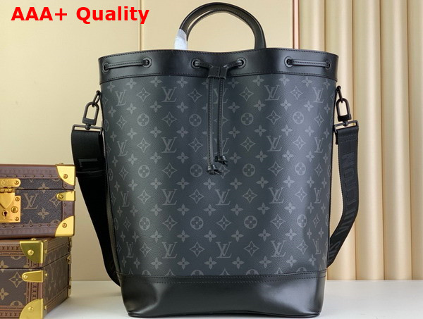 Louis Vuitton Maxi Noe Sling Bag in Monogram Eclipse Canvas M46693 Replica