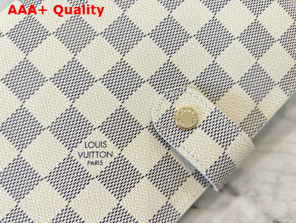 Louis Vuitton Medium Ring Agenda Cover Damier Azur Canvas Replica