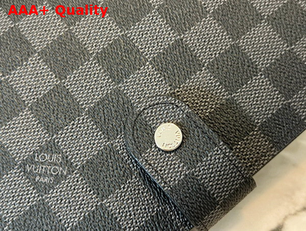 Louis Vuitton Medium Ring Agenda Cover Damier Graphite Canvas R20242 Replica