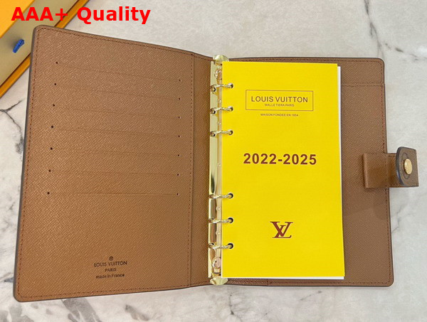 Louis Vuitton Medium Ring Agenda Cover Light Brown Monogram Canvas Replica