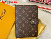 Louis Vuitton Medium Ring Agenda Cover Monogram Canvas R20105 Replica