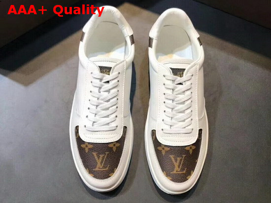 Louis Vuitton Men Rivoli Trainer White Plain Calf Leather and Monogram Canvas Replica