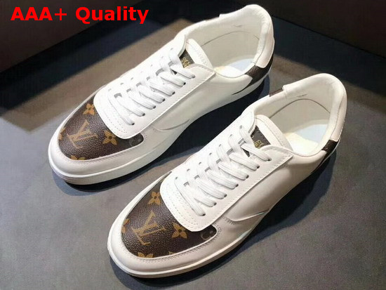 Louis Vuitton Men Rivoli Trainer White Plain Calf Leather and Monogram Canvas Replica