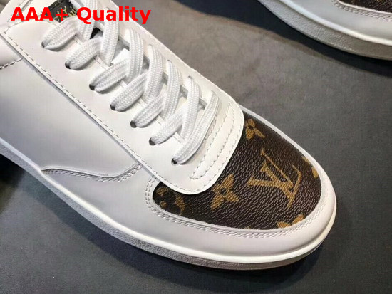 Louis Vuitton Men Rivoli Trainer White Plain Calf Leather and Monogram Canvas Replica