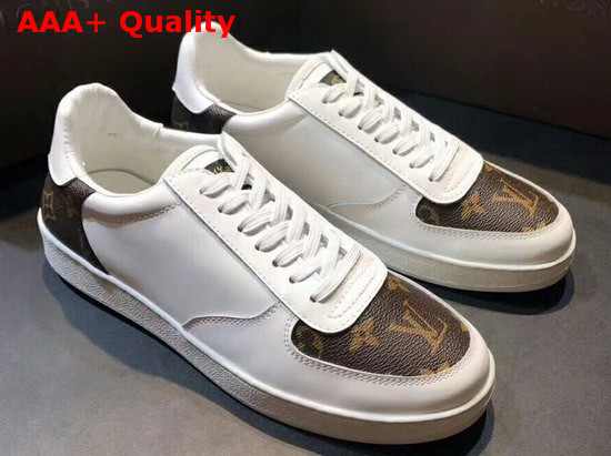 Louis Vuitton Men Rivoli Trainer White Plain Calf Leather and Monogram Canvas Replica