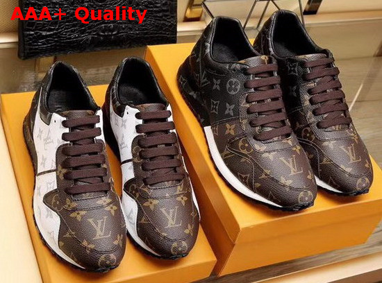 Louis Vuitton Men Run Away Trainer Patchwork Monogram Canvas Replica