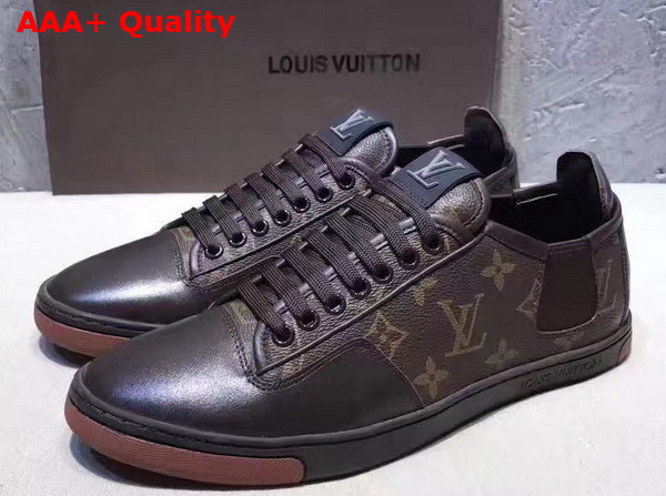 Louis Vuitton Men Sneaker Damier Ebene Canvas Replica